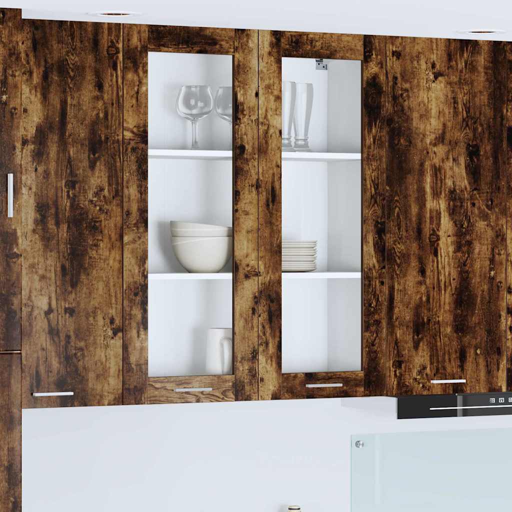 Hanging Cabinet with Shelf Riga Smoked Oak 80 x 31 x 100 cm